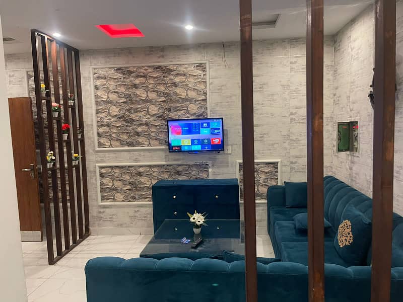 1 Bed Furnished Apartment, Quaid Block living space view - APR-01
