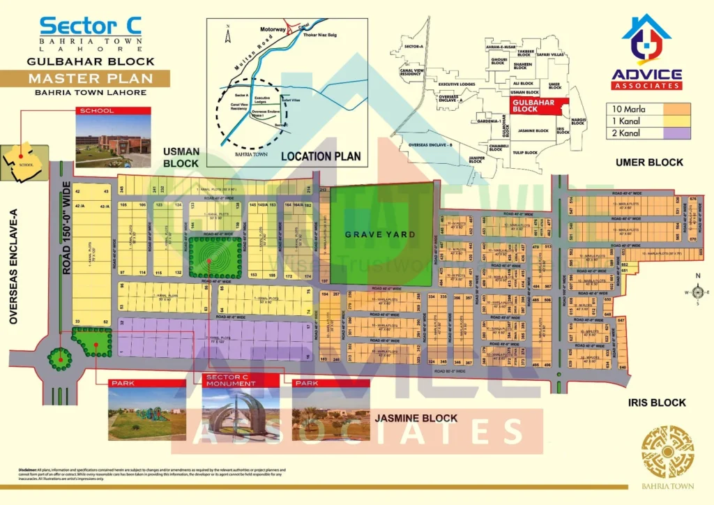 Explore Sectors & Blocks in Bahria Town Lahore